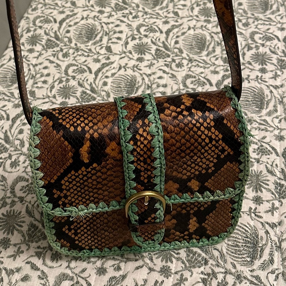 Loeffler Randall Lisel Raffia Trimmed Crossbody